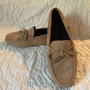 Beautiful brand new Aurelien sand suede driving loafers